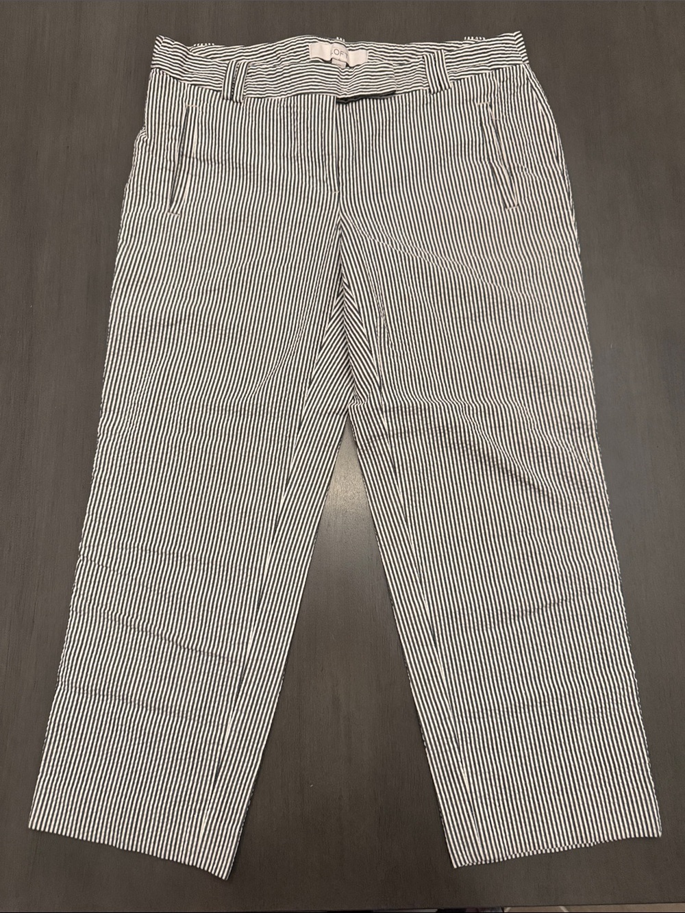 LOFT Black & White Striped Women's Chinos